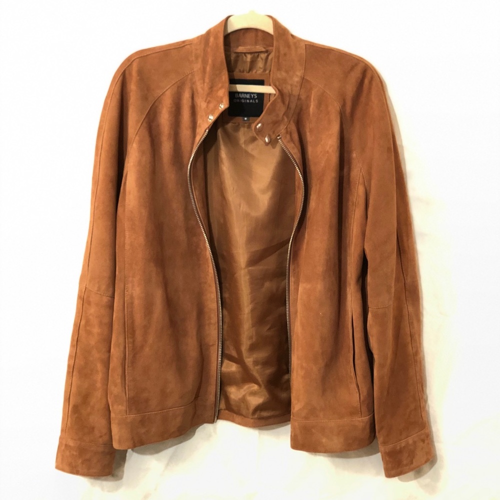 Light brown/tan men’s suede jacket